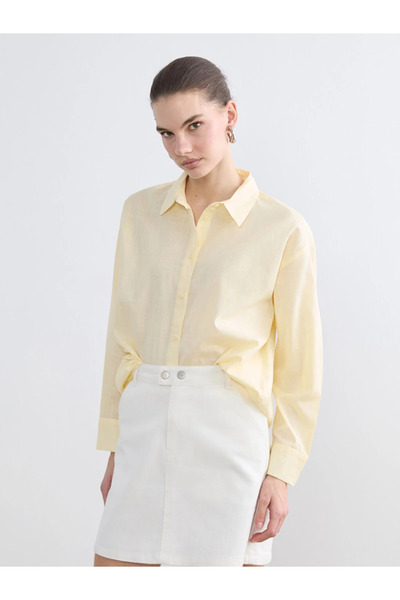LC Waikiki Yellow Oversize Women's Shirt