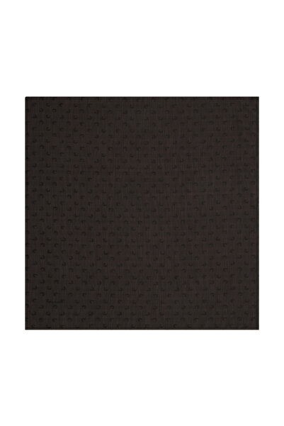 Cacharel Dark Brown 90X90 Silk Cotton Jacquard Scarf with Logo