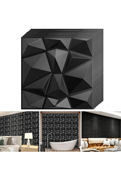 GGEROU 3D Wall Panels,Decorative 3D Wall Panels in Diamond Design,3D Textured...
