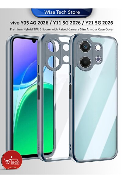 Wtech vivo Y05 4G 2026 / Y11 5G 2026 / Y21 5G 2026 Premium Hybrid TPU Silicon...