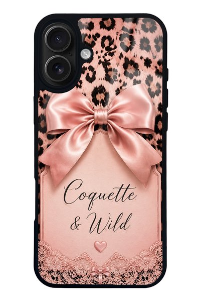 Spoyi iPhone 16 Plus Coquette Wild Bow Design Glossy Phone Case