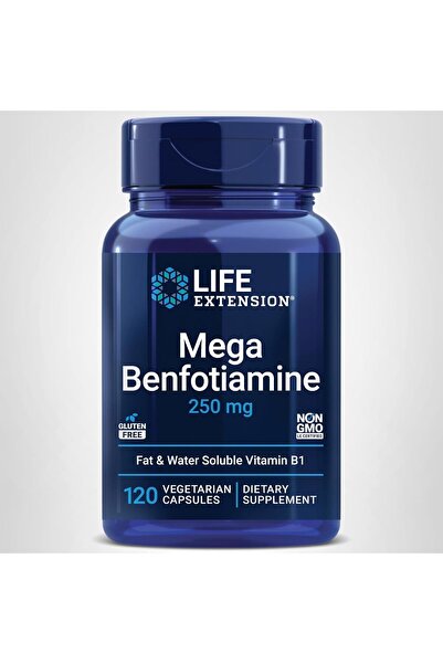 Life Extension Mega Benfatiamin 250 mg 120 Veggie Kapsül Usa Menşeii