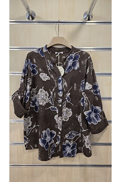 Park Moda Cămașă italiană 100% bumbac cu imprimeu floral