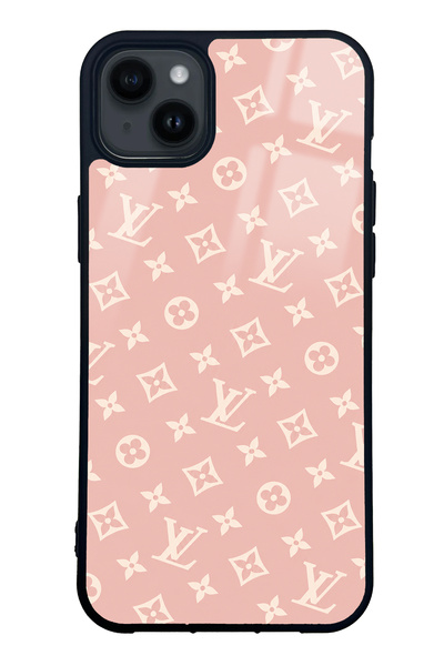 Spoyi iPhone 14 Plus Pink Lv Design Glossy Phone Case