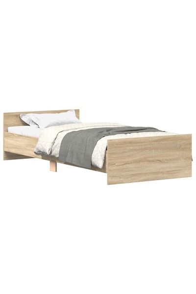 vidaxl Cadru de Pat cu Tăblie Stejar Sonoma 80 x 200 cm Lemn prelucrat