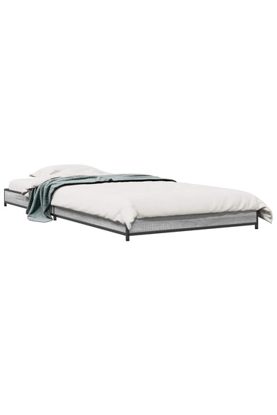 vidaxl Cadru de pat Sonoma gri 80 x 200 cm Lemn prelucrat