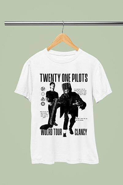 MAGORS تي شيرت روك قطني مطبوع بأكمام قصيرة من TWENTY ONE PILOT
