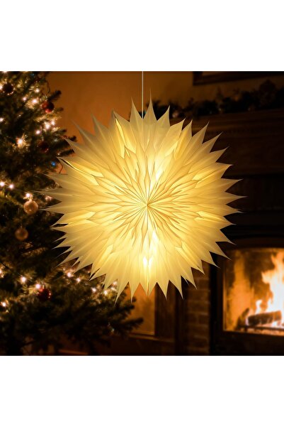 bayha 3D LED Коледна звезда, BAYHT ​ ​ Автоматичен таймер, 60 см, Устойчив на...