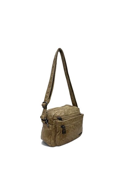Sanmorris Multi-Compartment Washed Leather Soft Textured Women's Crossbody Sh...