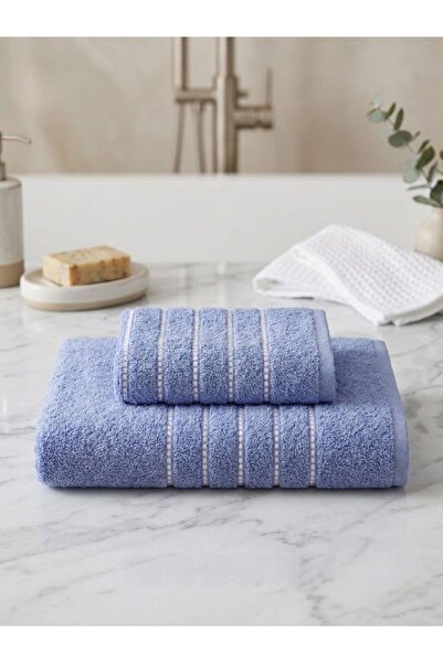 %100 Pamuklu Havlu Seti 90x150 Banyo Havlusu ve 50x90 Baş Havlusu