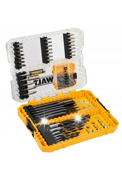 Dewalt SET DE BROȘURI ȘI BITURI PENTRU LEMN 57 BUC.