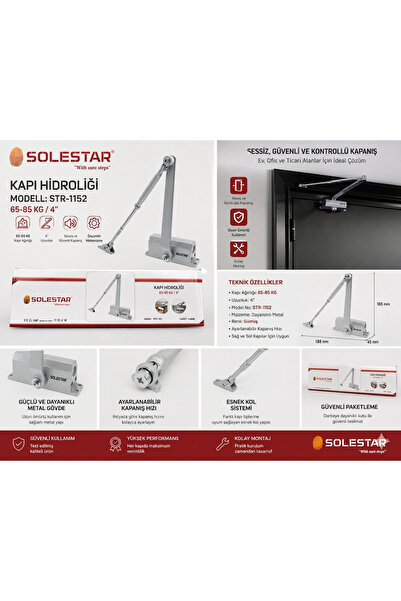 SOLESTAR Door Hydraulic 65-80 kg / 4" Str-1152