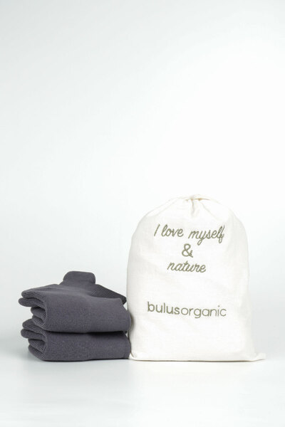 Buluş Organic Pachet de 2 șosete tip papuci pentru femei, din bumbac organic,...