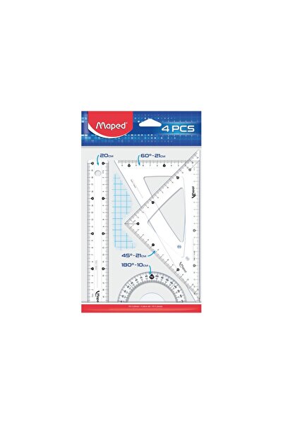 Maped Classic geometry Top Bottom Set 4 pieces/20 cm