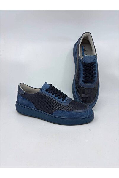 Papuccu Indigo Suede Blue Men's Leather Shoes