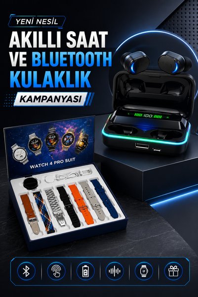 Toptan Bulurum Powerbank Bluetooth Kulaklık Ve Akıllı Saat 7 Kordonlu Metal K...