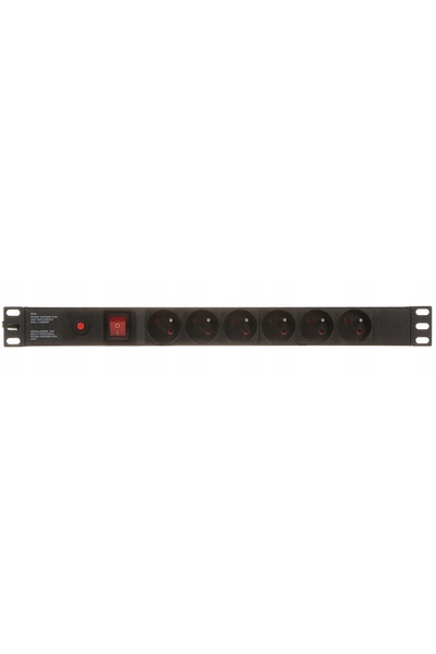 NO BRAND Delta Pd-6/R-Op Prelungitor cu 6 prize 1,8 m Negru