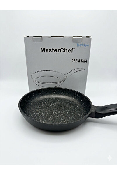 OEM Masterchef 22 cm Mat Siyah Granit Efektli Tava - Yanmaz Yapışmaz Küçük Bo...