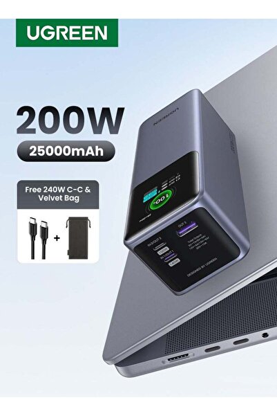 GULF GALLERY Ugreen 25000 mAh 200W Power Bank, Ultral-Fast Laptop Portable Ch...