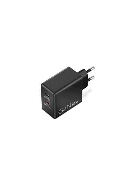 LENOVO Incarcator Dual USB-C 65W GaN, Negru