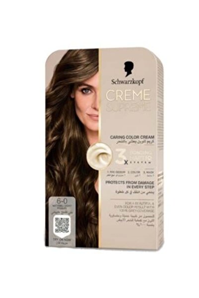Schwarzkopf كريم تلوين الشعر سوبريم من شوارزكوف - درجة 0-6 بني فاتح