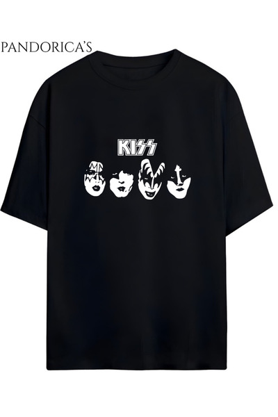 Grafftee Clothing Kiss Design Printed Unisex Cotton Relaxed Fit T-Shirt