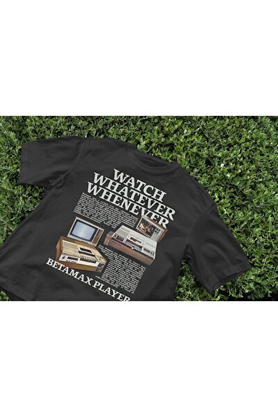 Grafftee Clothing Betamax Player Printed Unisex Oversize T-Shirt