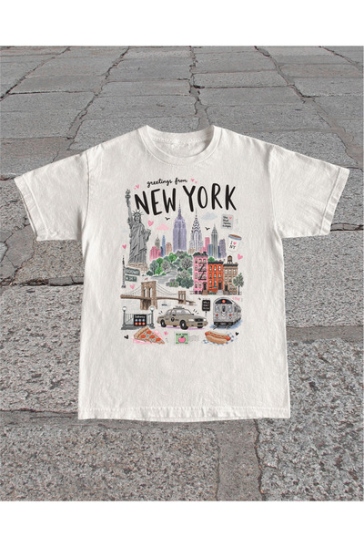 Grafftee Clothing New York Printed Unisex Oversize T-Shirt