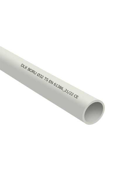 DLX Tub rigid din PVC D20, 750N, Fără halogeni, 3m - TRP-802-20
