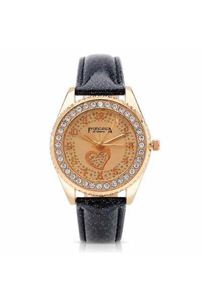 Watch Ceas dama, Casual, Francesca di Geneva, Negru, FF314