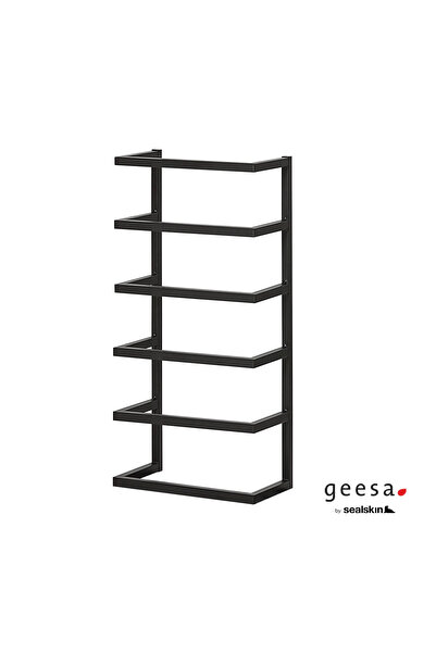 Geesa Sealskin, Μαύρο Ματ 30746-400 Πενταπλή Επιτοίχια Πετσετοθήκη