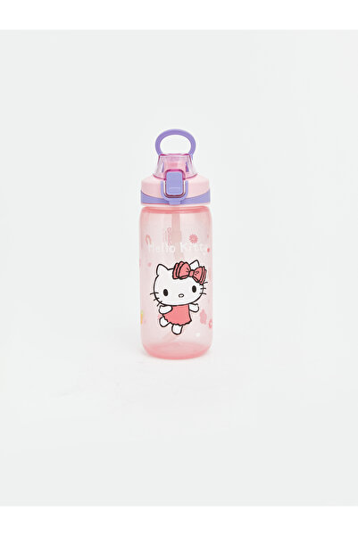 LC Waikiki Sticlă de apă cu pai, cu imprimeu Hello Kitty, 500 ml