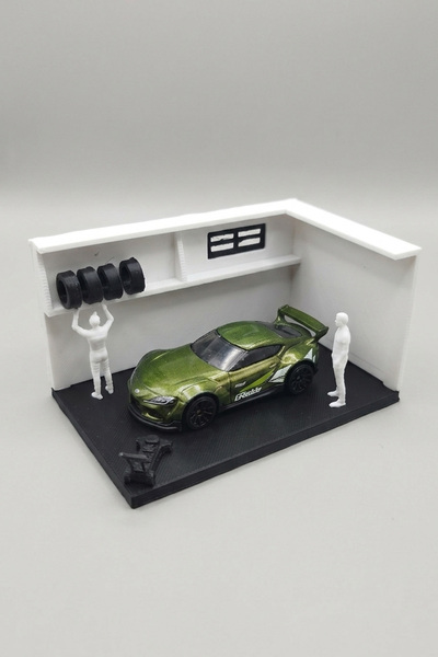 Flipped Garaj Diorama Figürlü 1:64 Araç Hobi Dekor