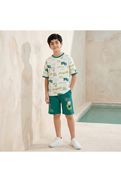 MINECRAFT Crew Neck Short Sleeves T-shirt and Shorts Set with Print