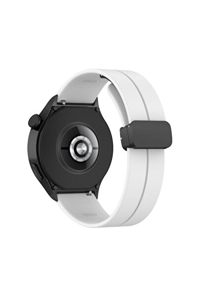 OEM Λουράκι σιλικόνης με μαύρο κούμπωμα για Huawei Watch GT 4 41mm Λευκό
