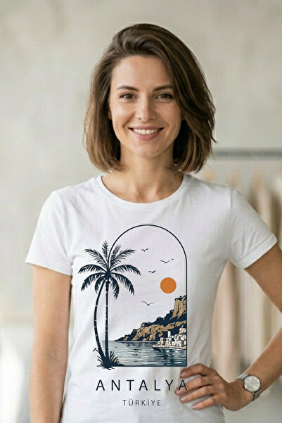 Baran Işık Mediterranean Wind Antalya Themed Modern Graphic T-Shirt