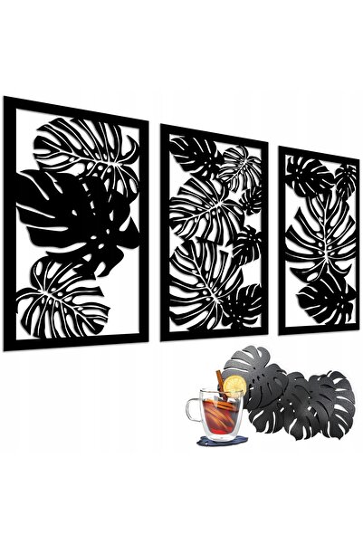 Naklejkomania Triptic, panou traforat, tablou 3D pentru dormitor camera de zi...