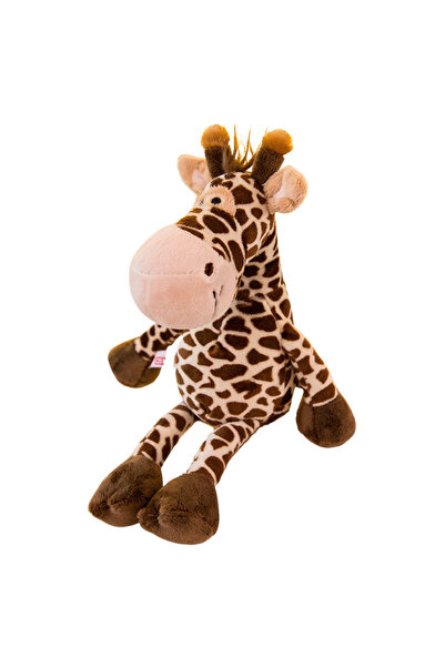 LeanToys Jucărie de pluș Mascotă Girafă Maro 28cm