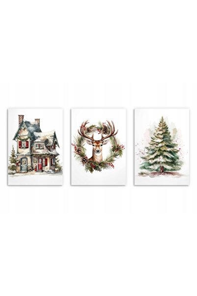 DecoWalls Set Tablouri Christmas Holiday, Deco Walls, Digital Print, Pentru C...