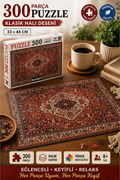 kidssan games Puzzleland Geleneksel Kilim Desenli 300 Parça Puzzle 33x48 cm, ...