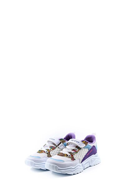 Ayakkabıhane White Turquoise Lilac Girls' Sports Sneaker Shoes Ah1E868610618