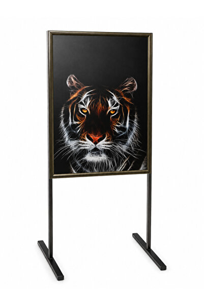 OfisDS B1 70X100 cm Bronz Yüksek Alüminyum Çift Iki Taraflı Mobil Kaldırım Re...