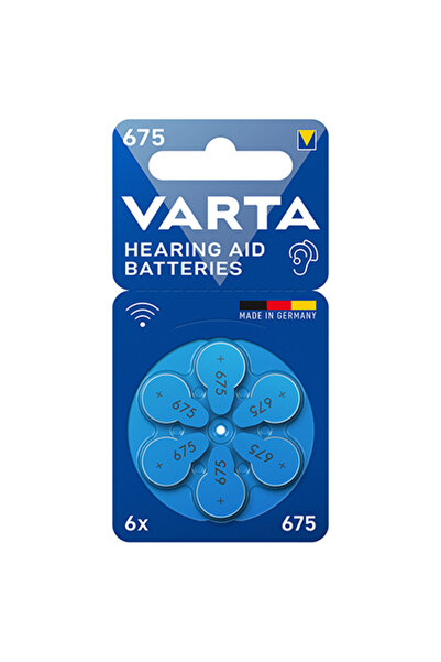 Varta Baterii pentru aparate auditive 675, Blister cu 6 bucăți