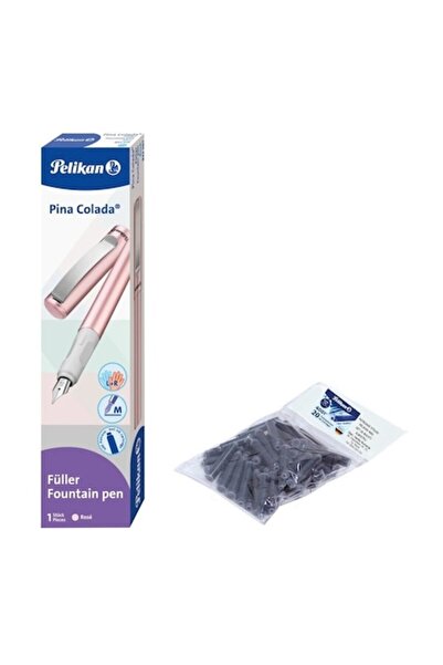 Pelikan Set stilou Pina Colada, peniță M, cutie de carton, roz, cu 20 de reze...
