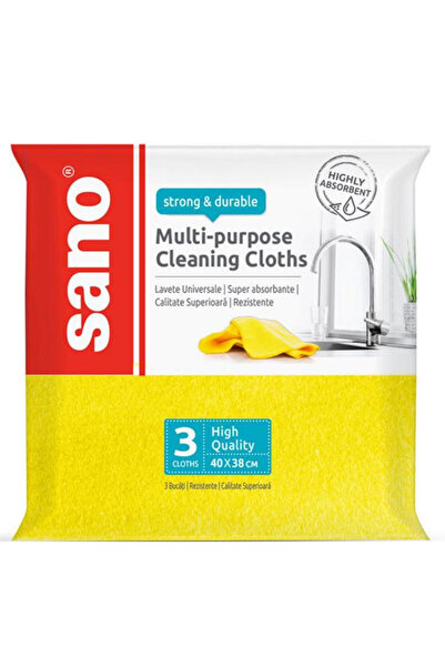 Sano Lavete Uscate pentru Uz Universal - Multi-Purpose Cleaning Cloths, 3 buc