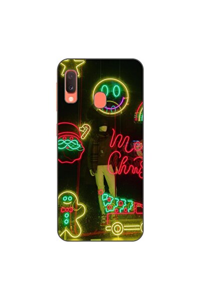 OEM Husa compatibila cu Samsung Galaxy A20e Silicon Gel Tpu Model Craciun Vit...