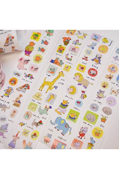 İthal K24-Wanle studio 100cm bandă washi cu animale, auto-tăiată