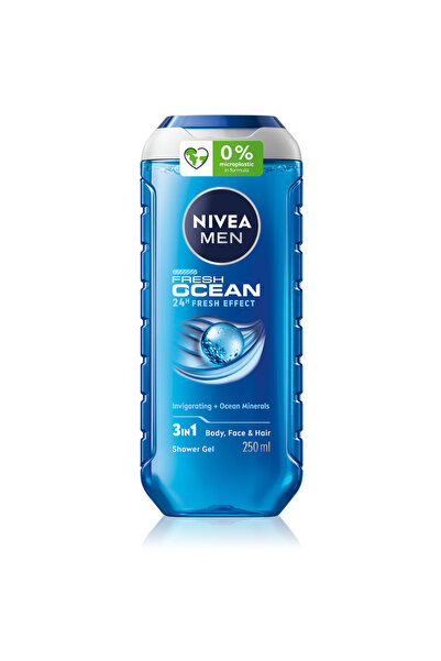 Nivea Men Gel de dus 3 in 1 Fresh Ocean Mild , 250 ml