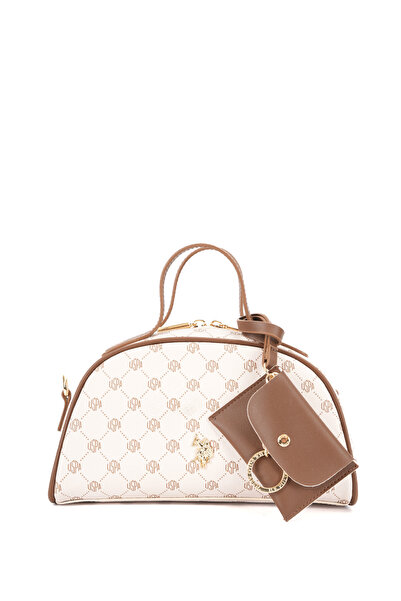 U.S. Polo Assn. حقيبة ماسنجر نسائية باللون البيج US26566