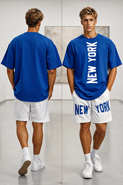 MODEX STYLE 100% Cotton Oversize Men's T-Shirt Shorts Set Comfortable Fit Pre...